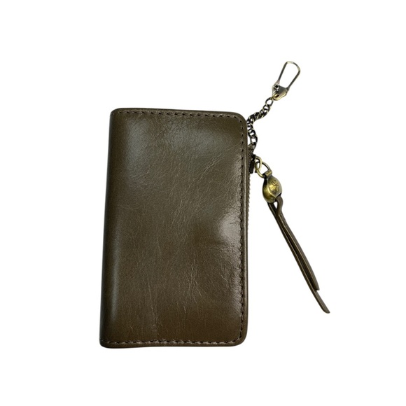 HOBO Brown Leather Key & Card Holder wallet with Zipper Closure - Picture 1 of 5